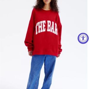 The Bar Varsity Sweatshirt Ruby